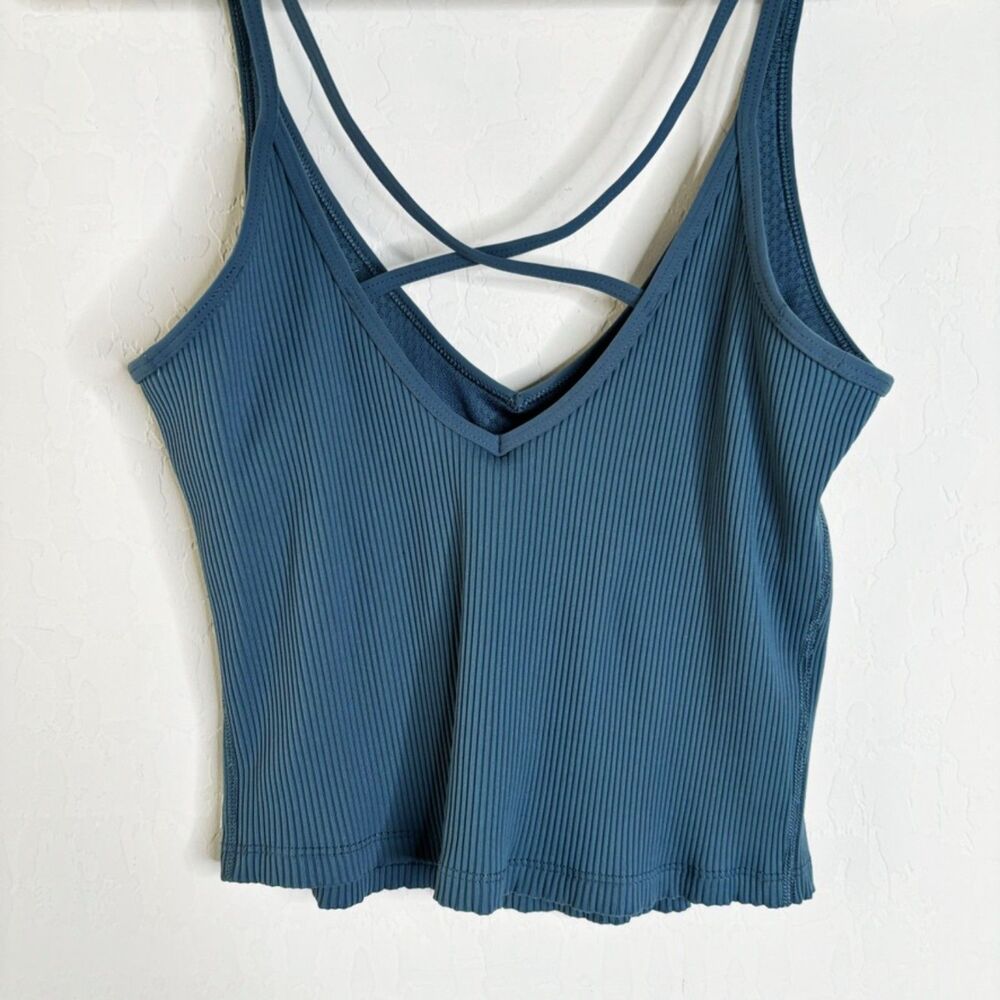 Vuori Dark Blue Strappy Tank Top - Picture 3 of 4
